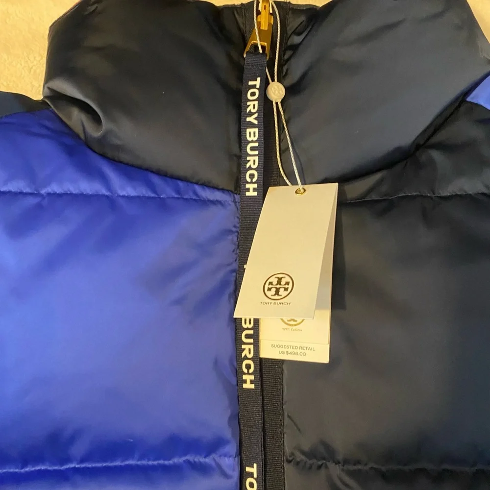 Tory Burch Reversible Blue/Red Puffer Jacket